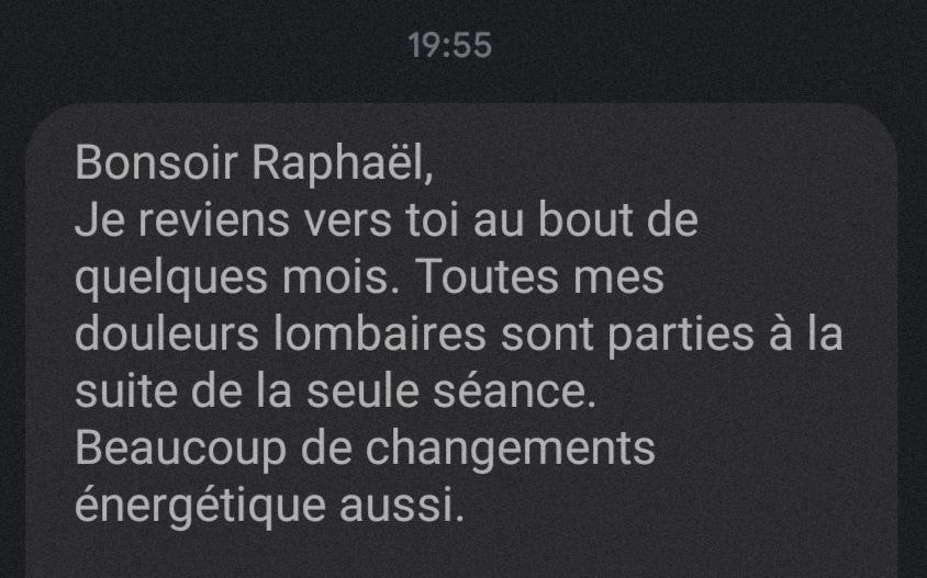 Témoignage d'un patient qui souffrait de douleurs lombaires