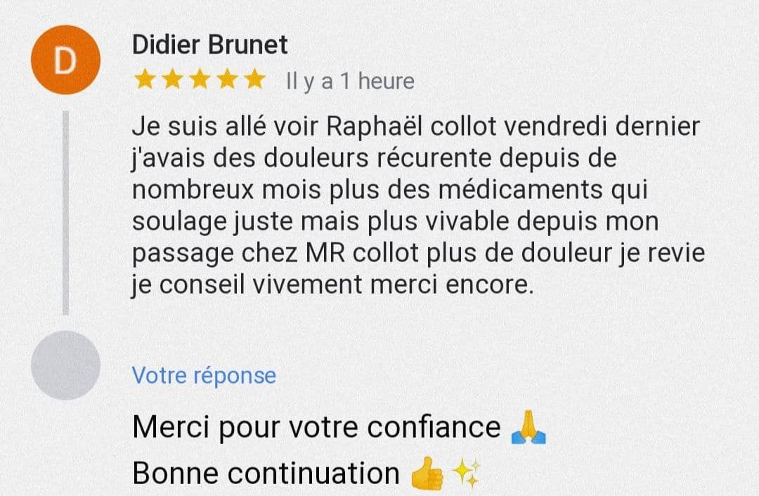 Témoignage de Didier qui souffrait de douleurs récurrentes depuis plusieurs mois